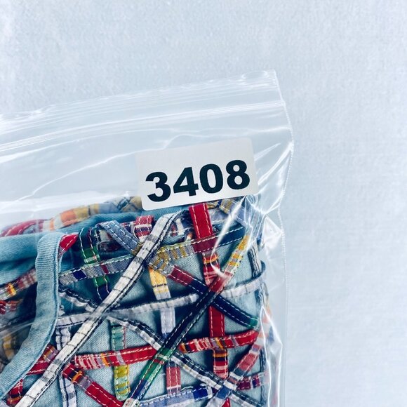 Vintage Cottagecore Vest Womens M Patchwork Denim Boho Costal Cowgirl Grandma - Picture 12 of 12